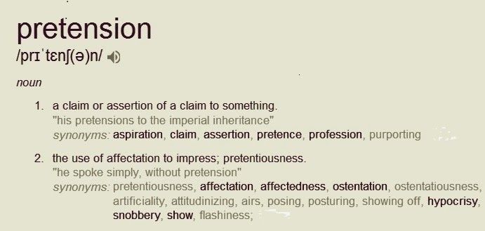 pretension synonym