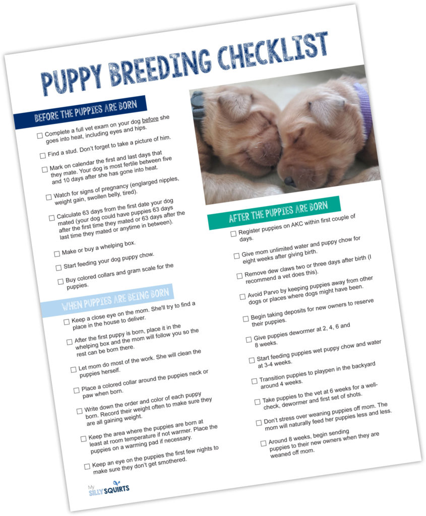 printable whelping checklist