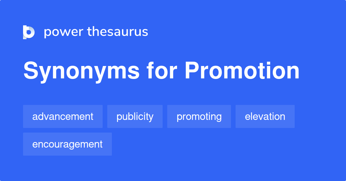 promotion synonym