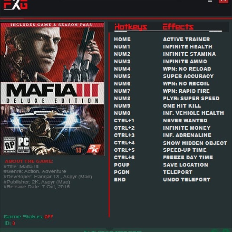 ps4 mafia 3 cheats