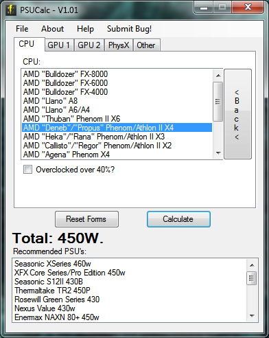 psu calc