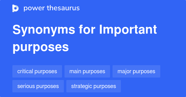 purpose synonyms