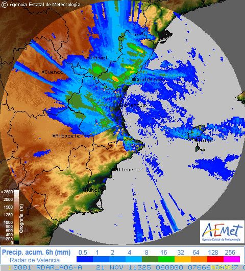 radar lluvia aemet murcia