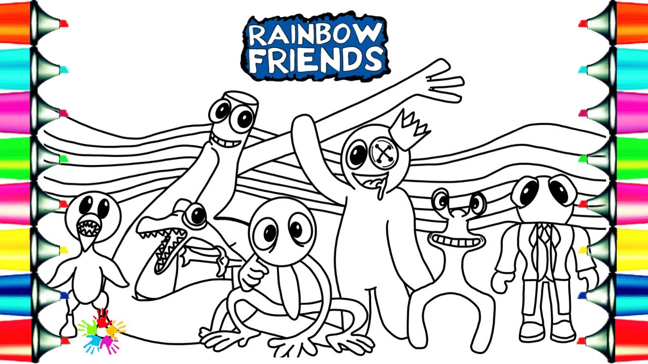 rainbow friends colour in