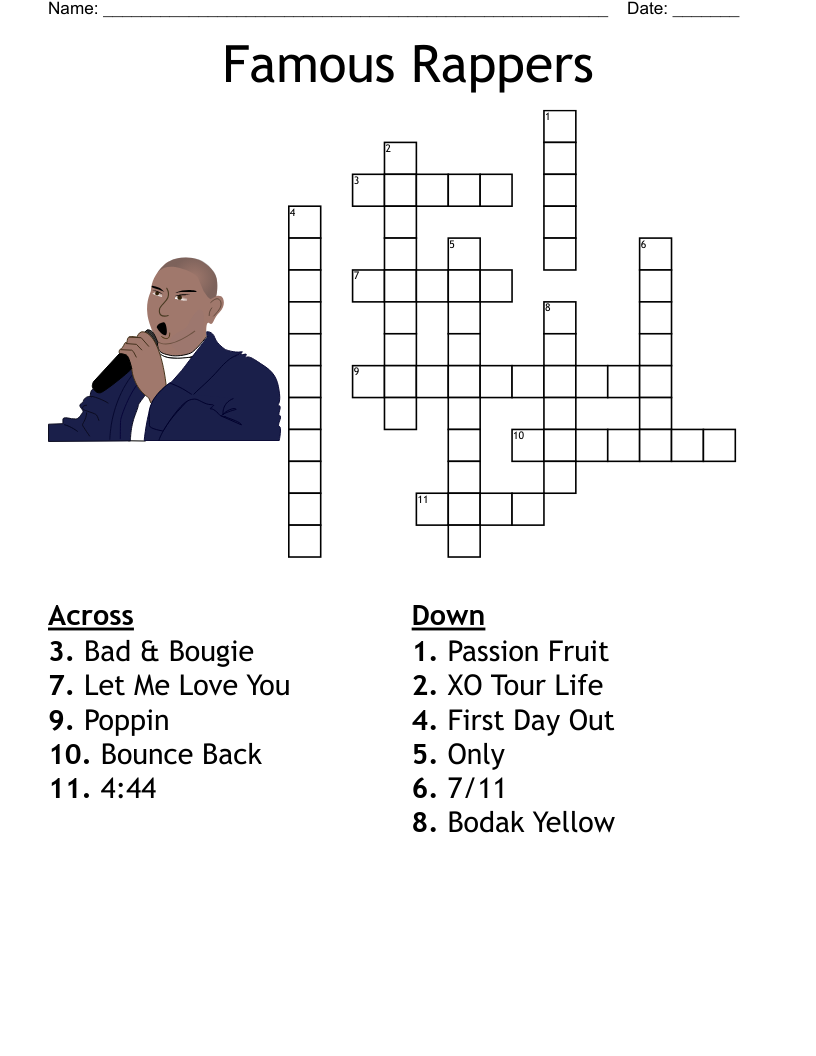 rap crossword puzzle