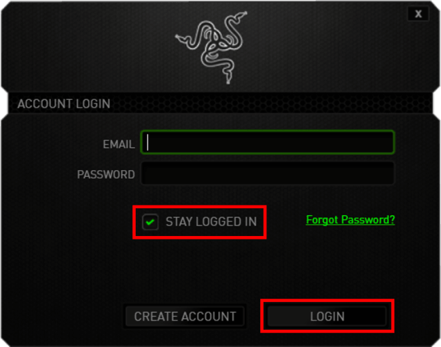 razer login account