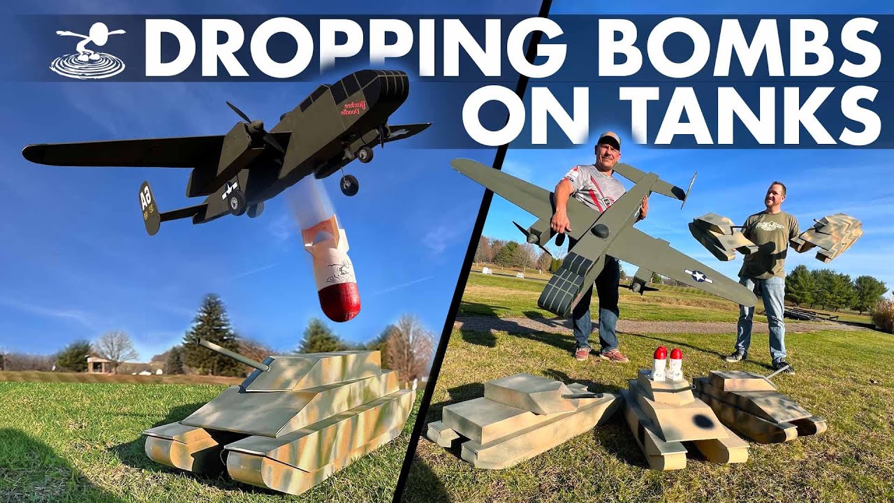 rc plane with bomb drop