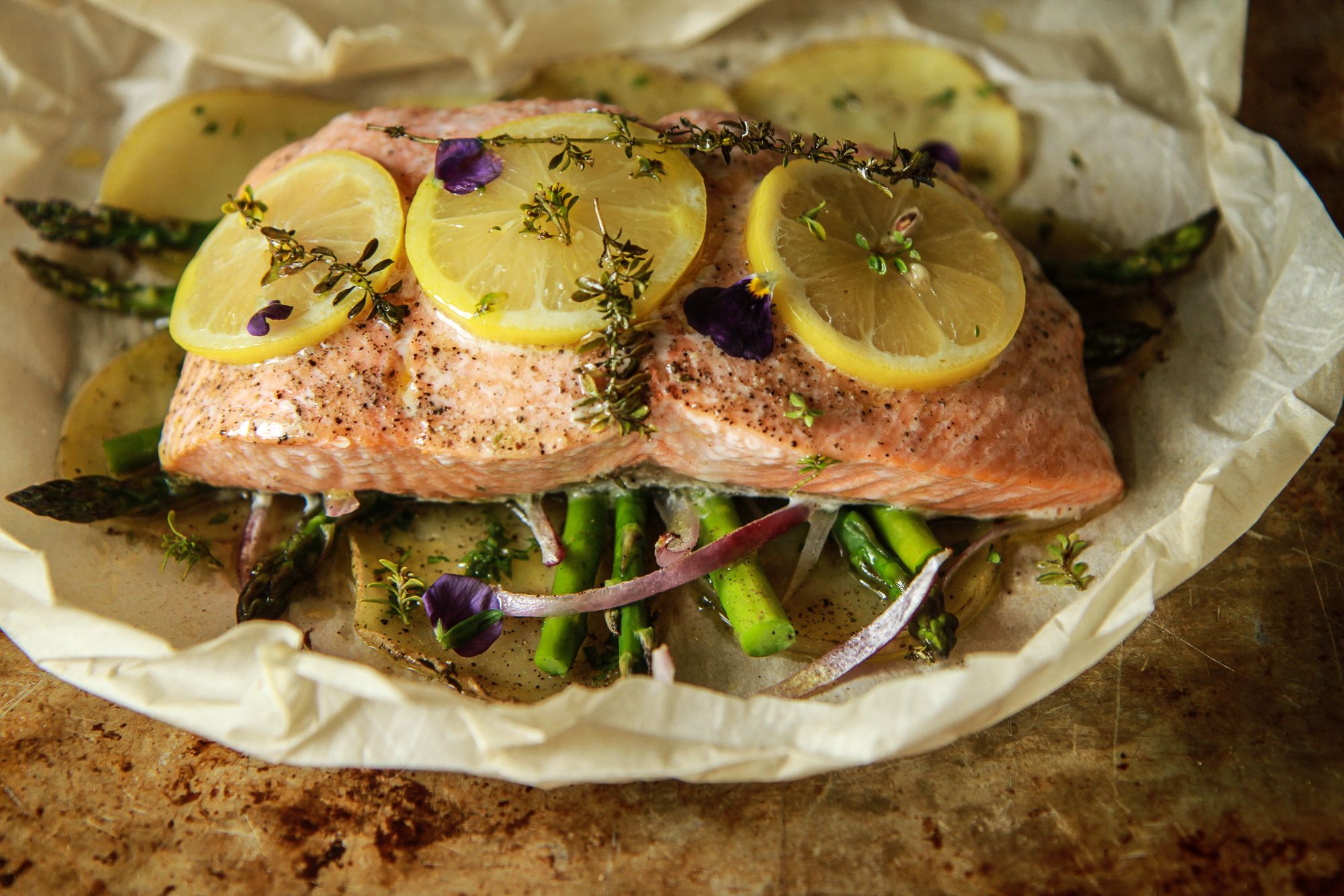 ree drummond sheet pan salmon