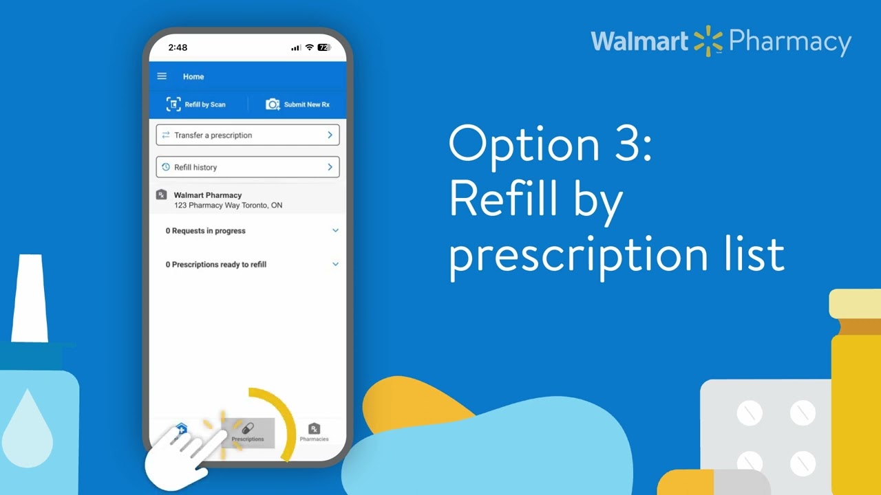 refill walmart prescription online