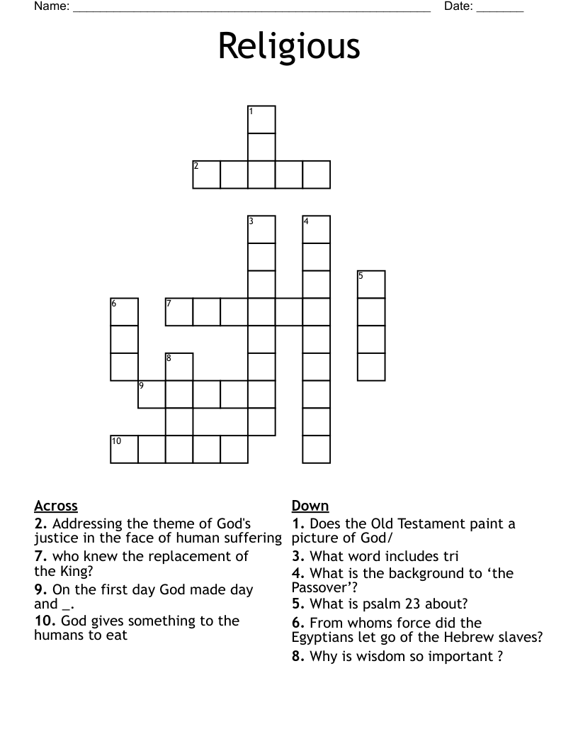 religious zeal crossword clue