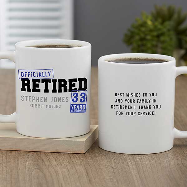retirement coffee mugs