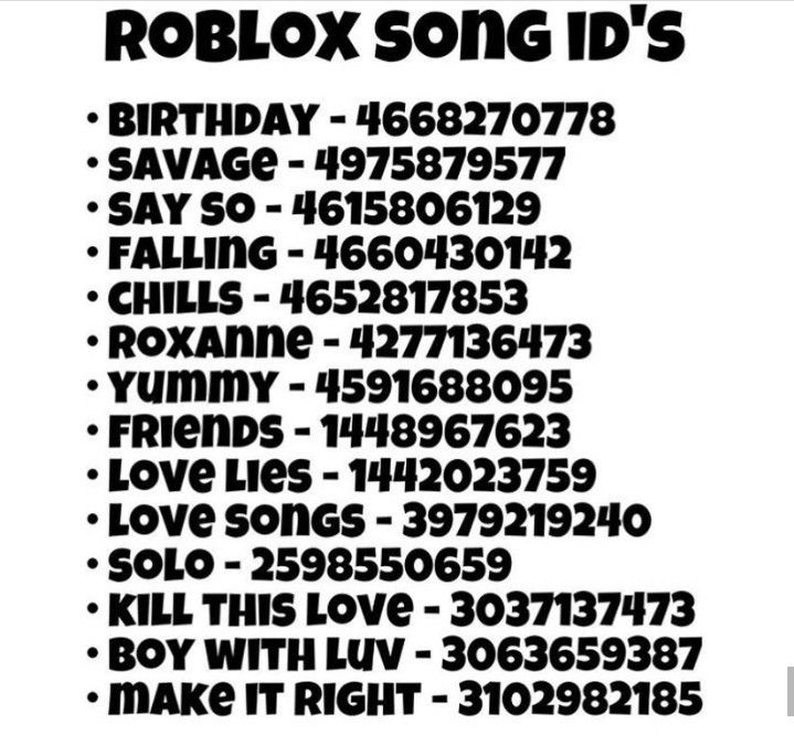 roblox id codes music