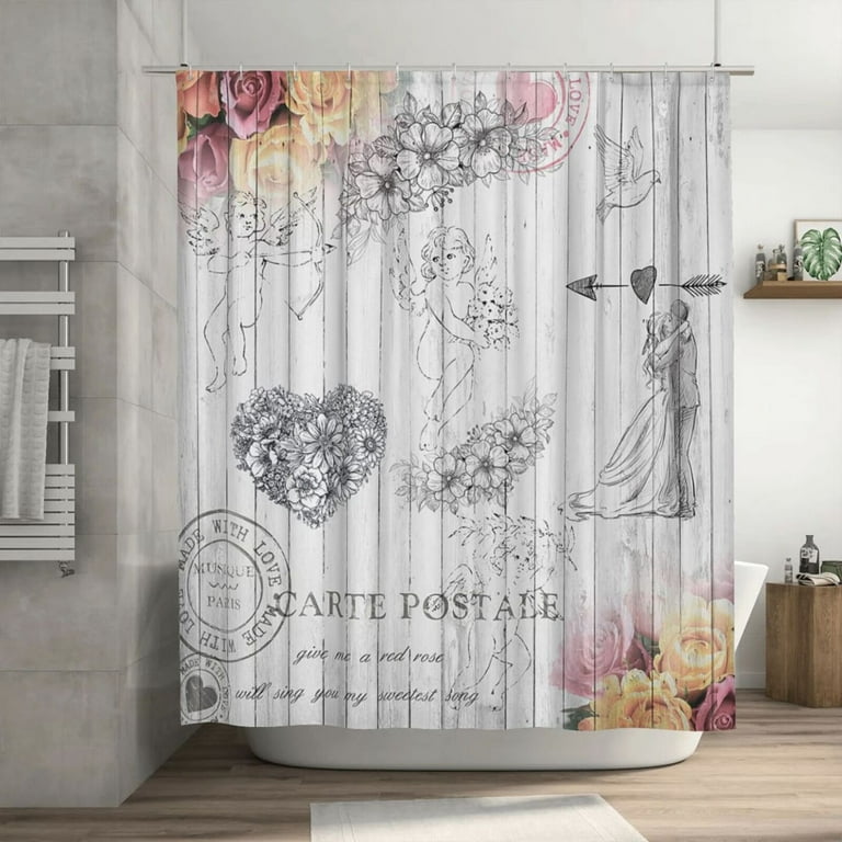 romantic shower curtains