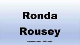 ronda rousey pronunciation