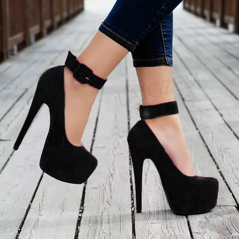 round toe high heels