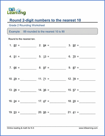 rounding worksheets to the nearest 10