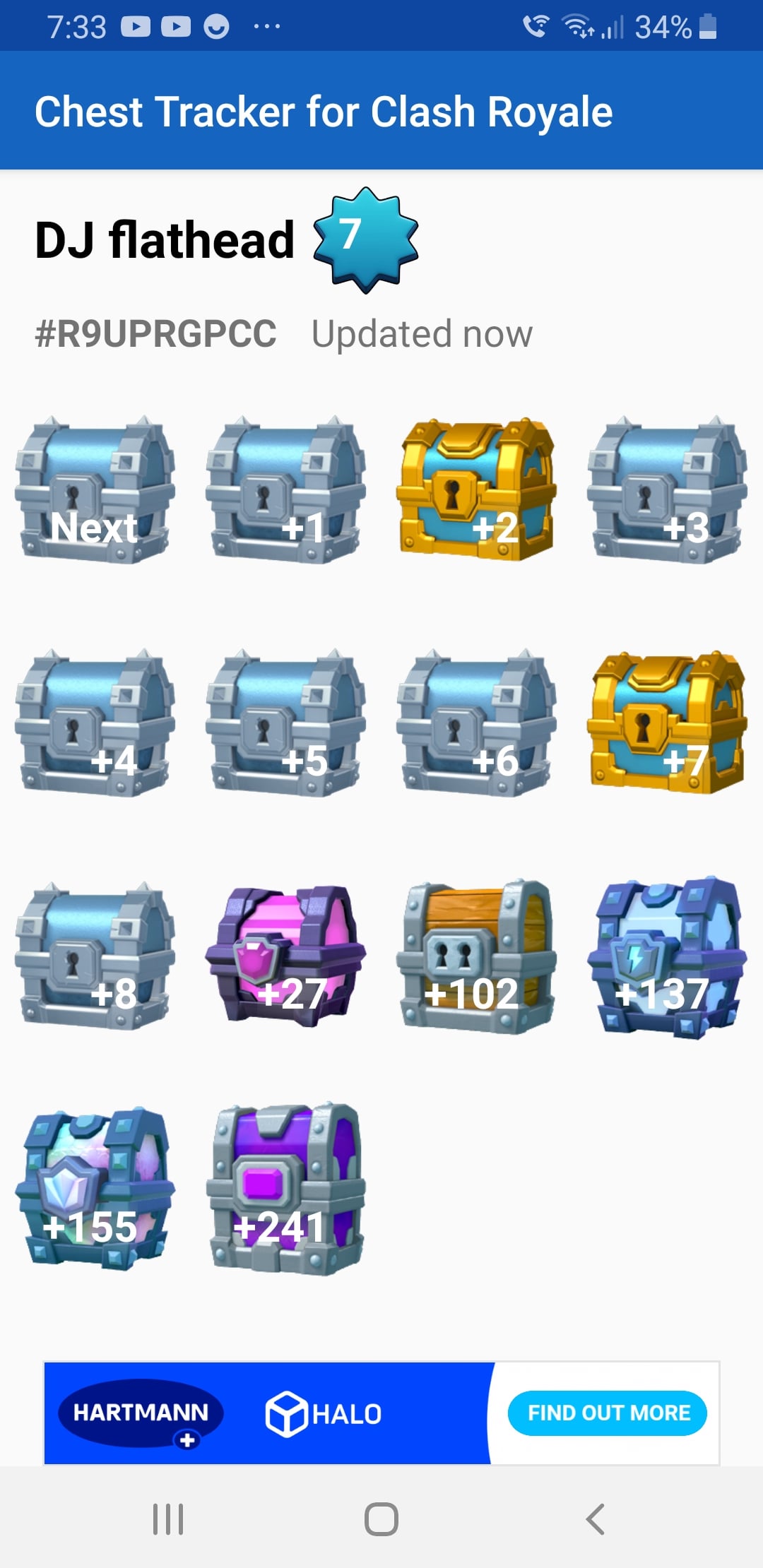 royale stats chest tracker