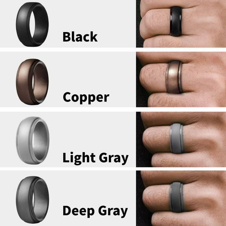 rubber wedding rings for him