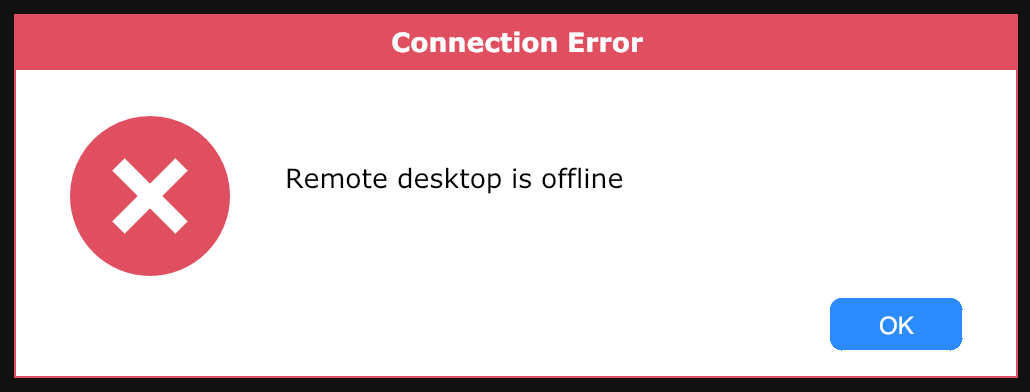 rustdesk remote desktop is offline