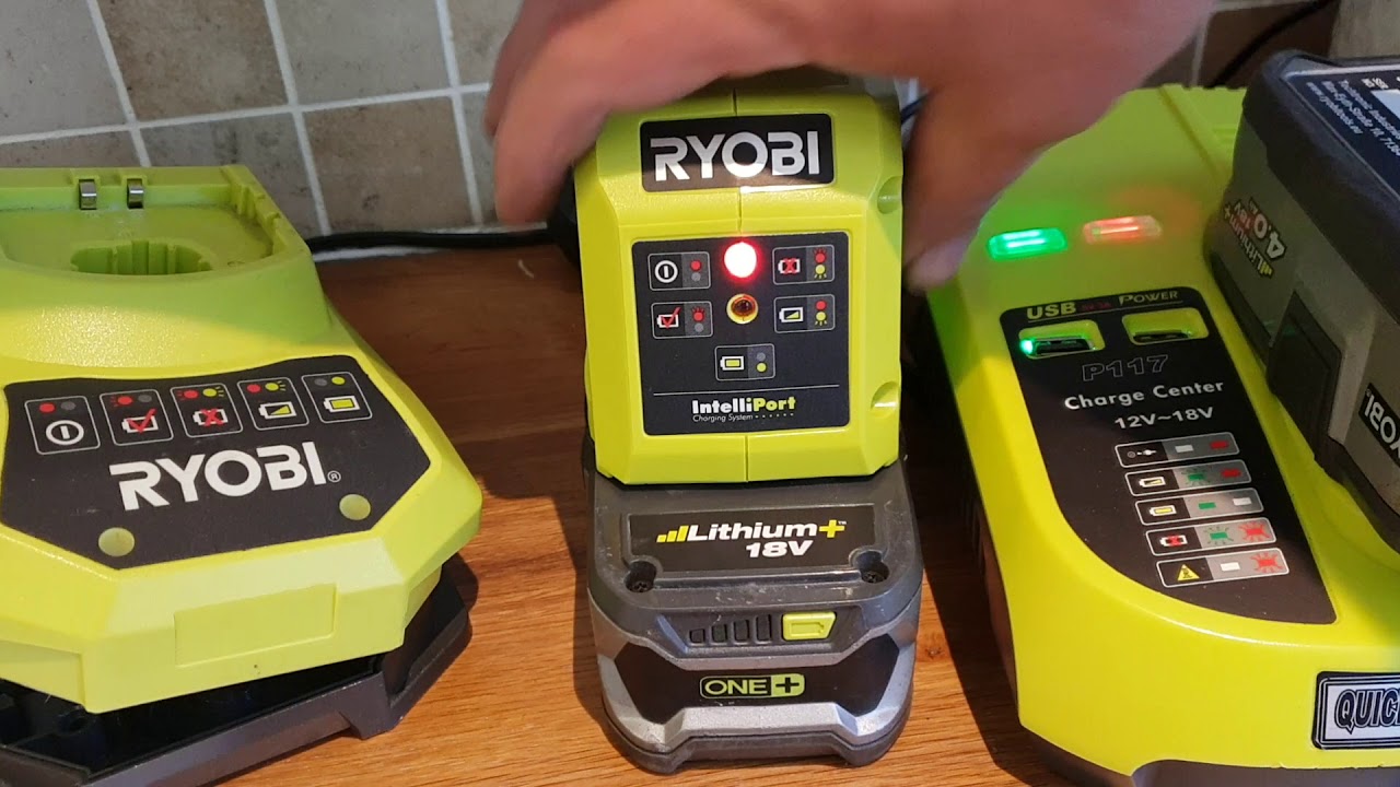 ryobi 18v charger blinking red