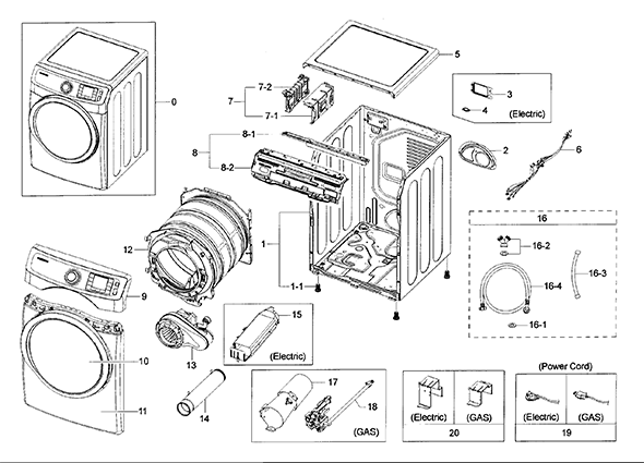 samsung dryer dv42h5000ew/a3