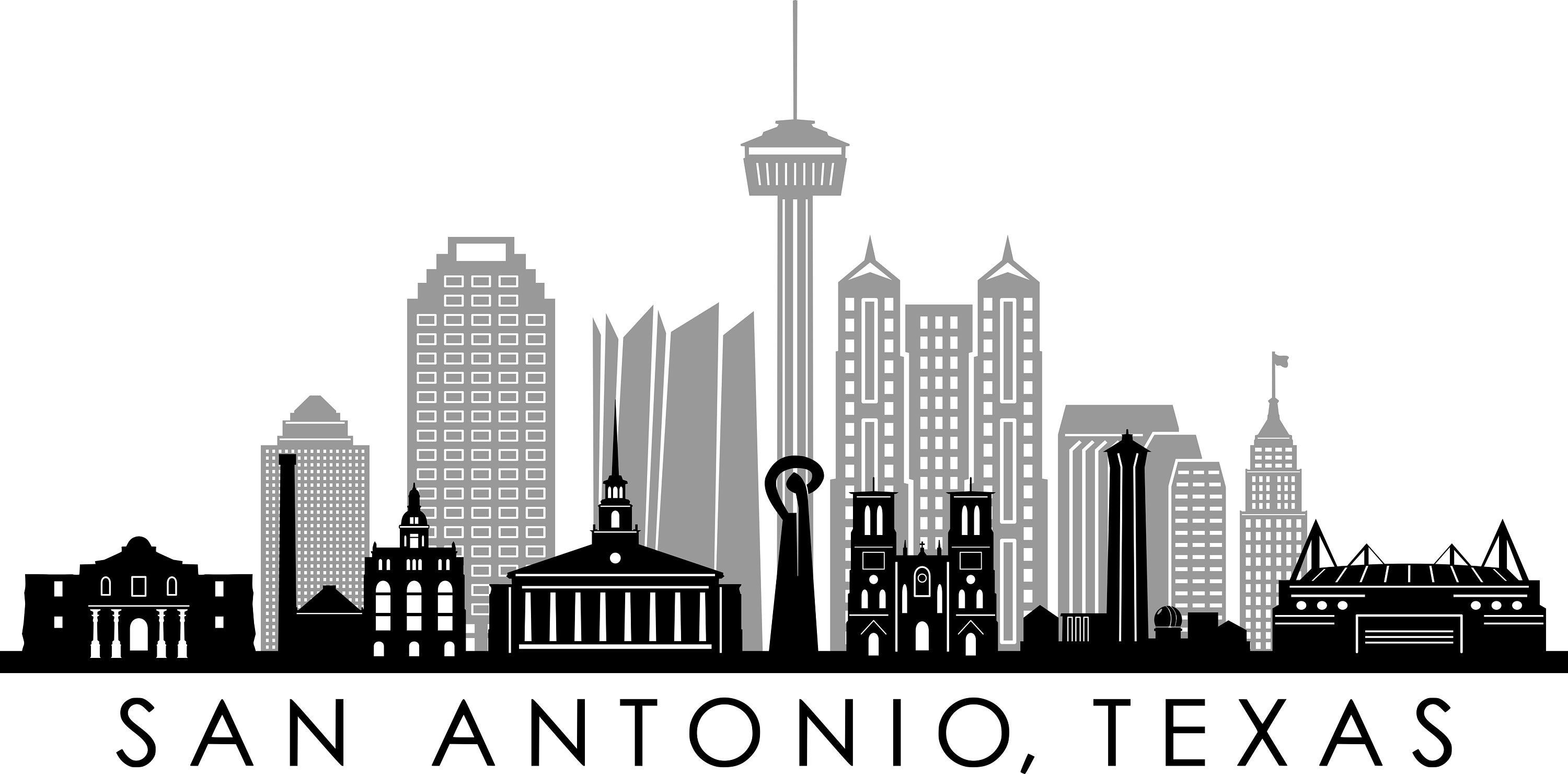 san antonio skyline outline