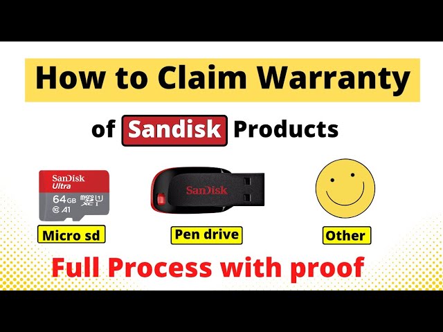 sandisk pendrive warranty claim