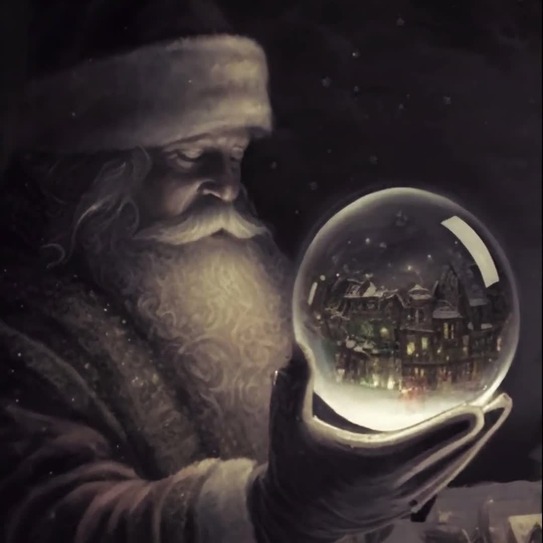 santa claus crystal ball