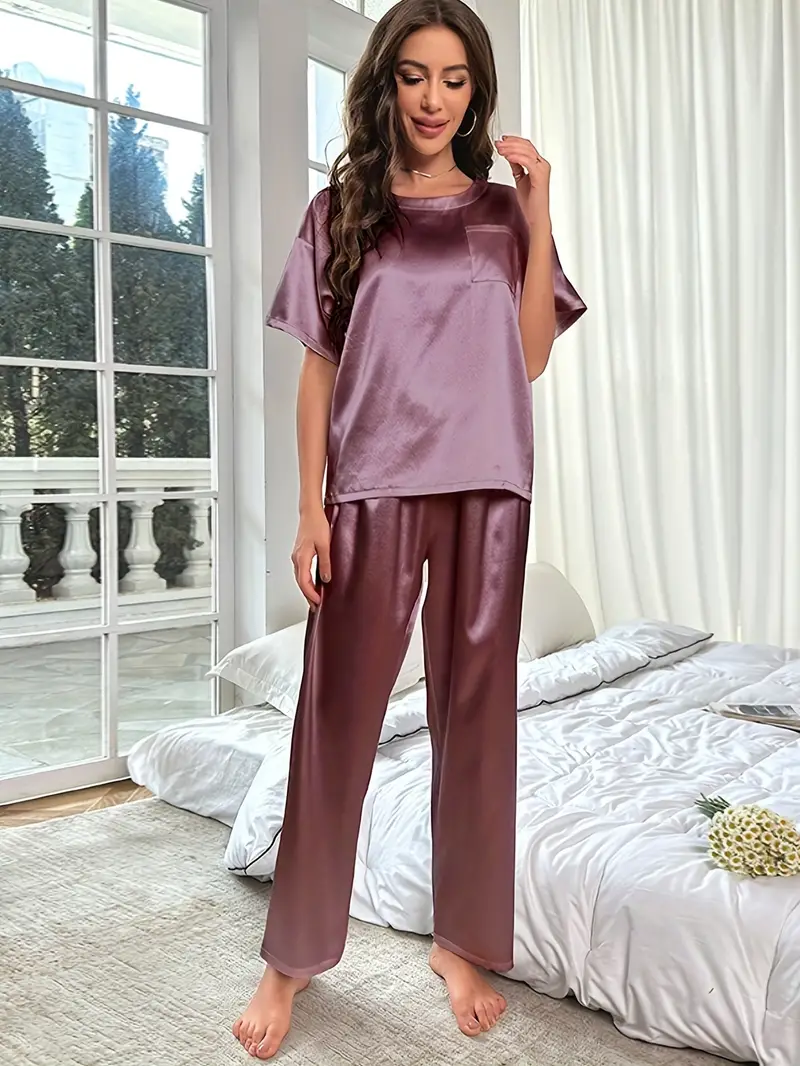 satin pajama sets for women