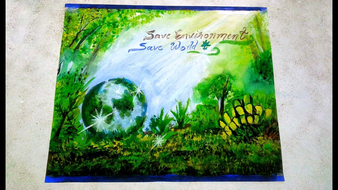 save environment poster painting