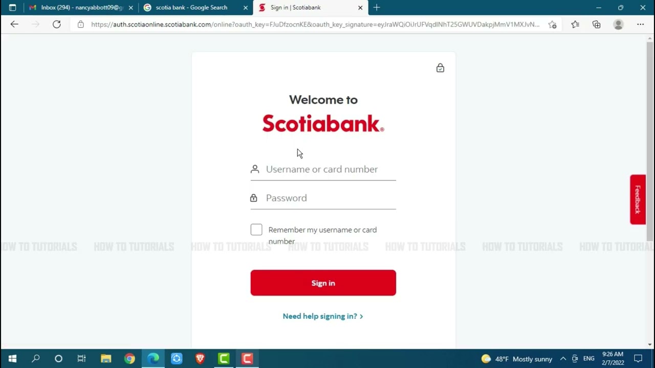 scotiabank online sign in