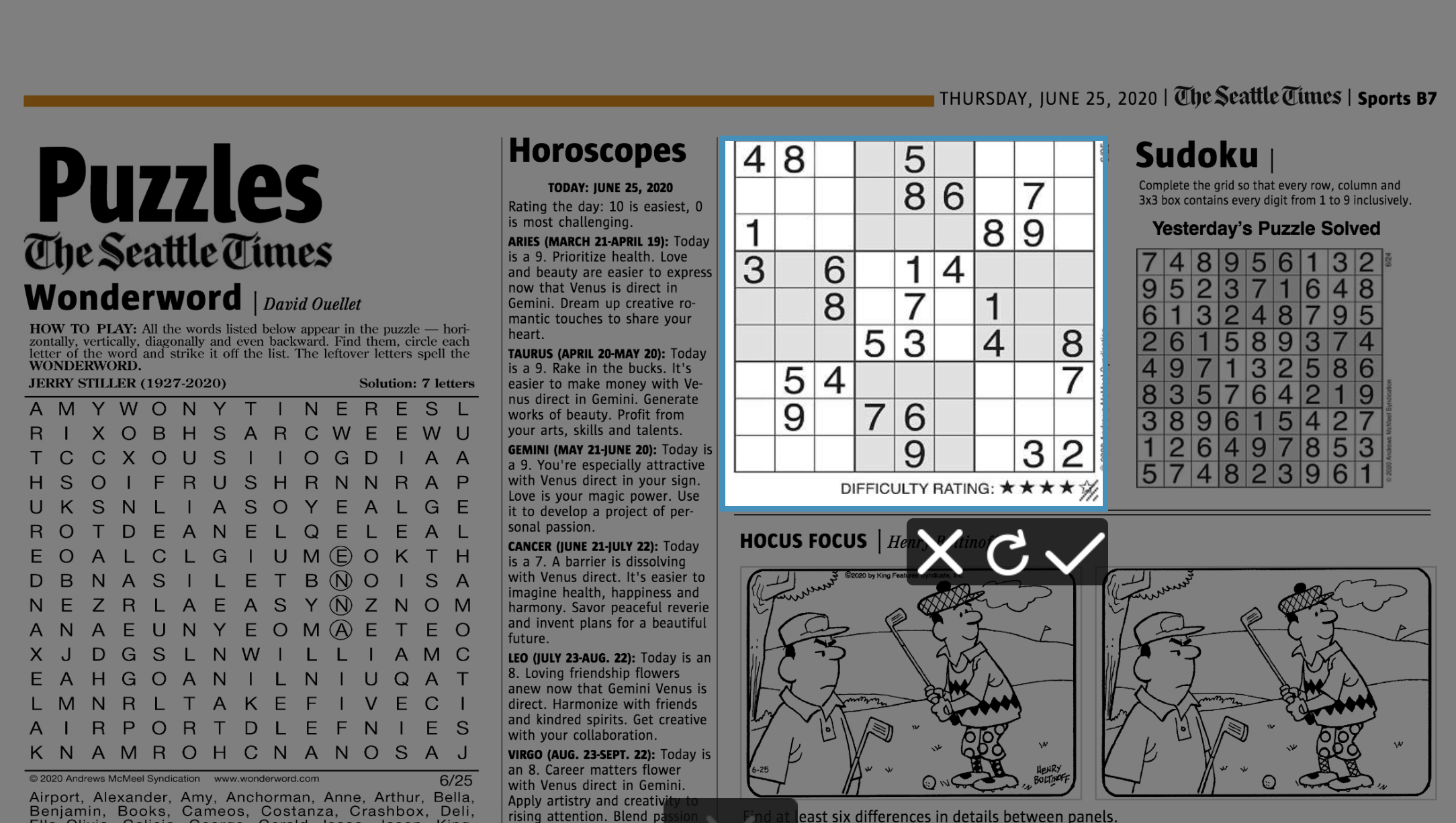 seattle times crossword puzzle