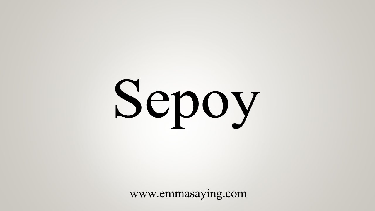 sepoy pronunciation