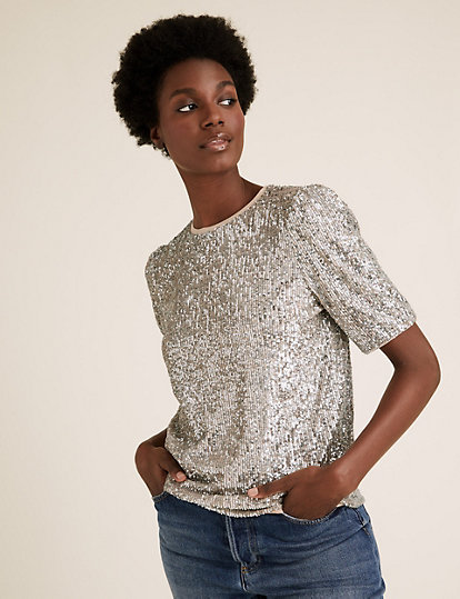 sequin tops marks and spencer