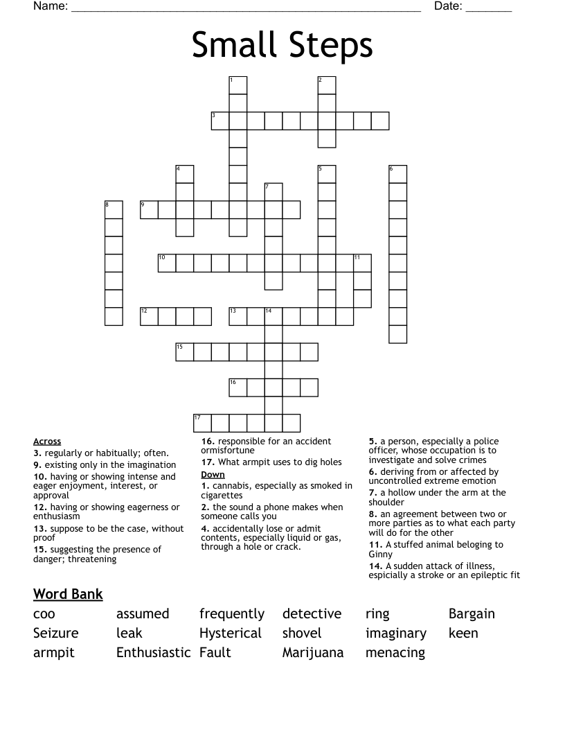 series of steps crossword