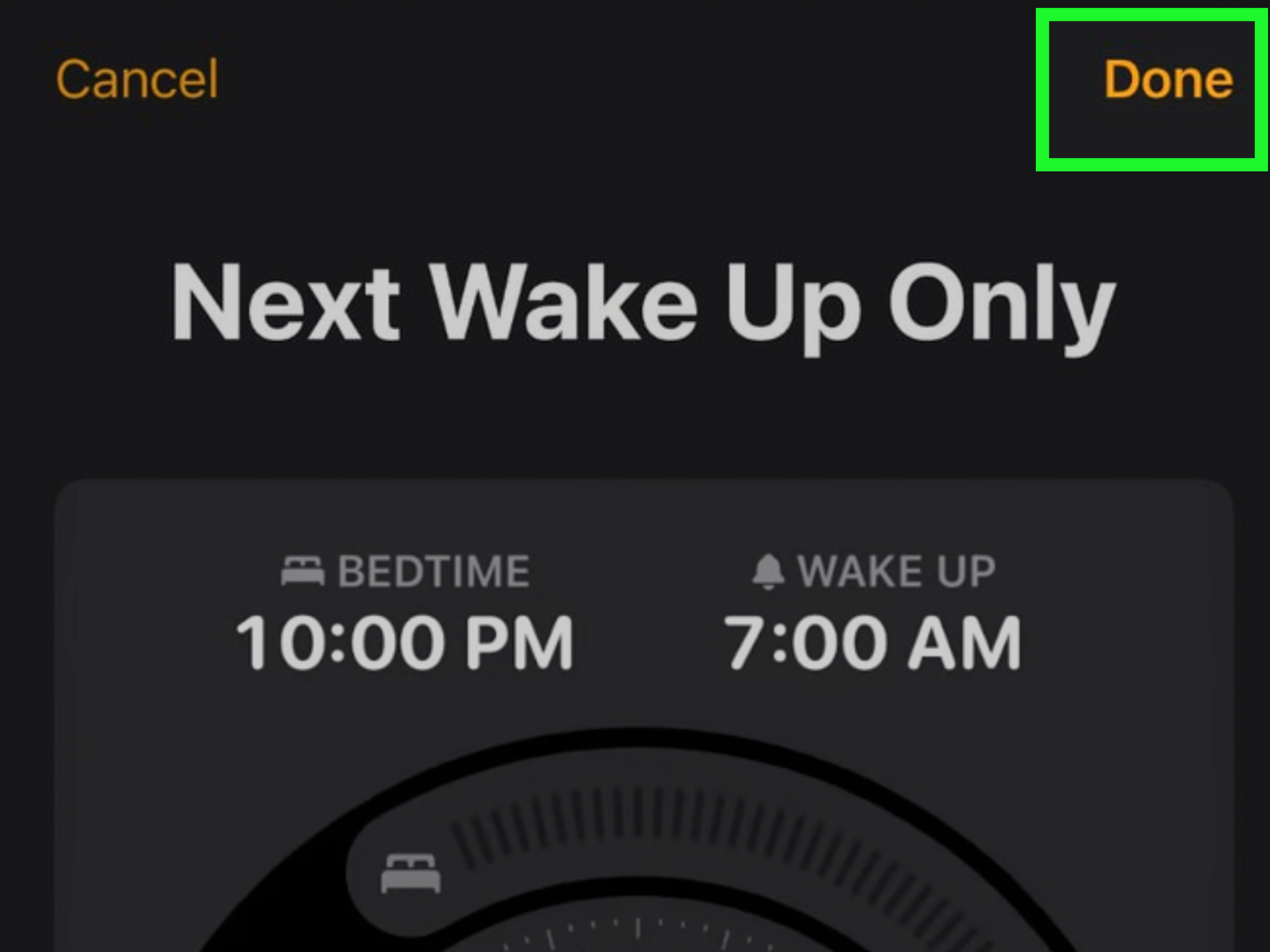 set alarm 7