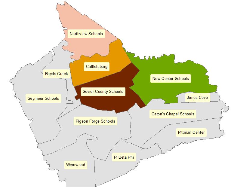 sevier county gis map