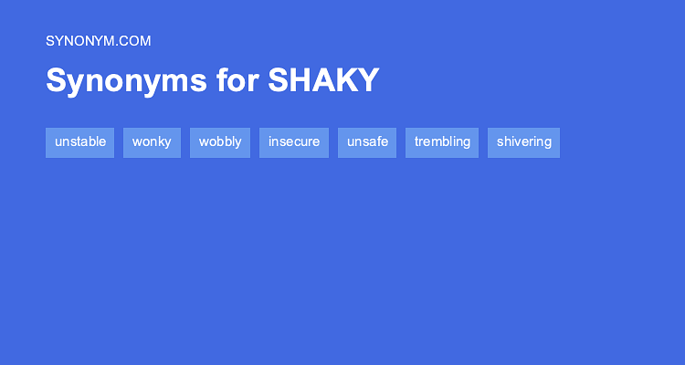 shakily synonym