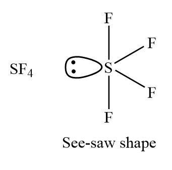 shape of sf4 according to vsepr theory