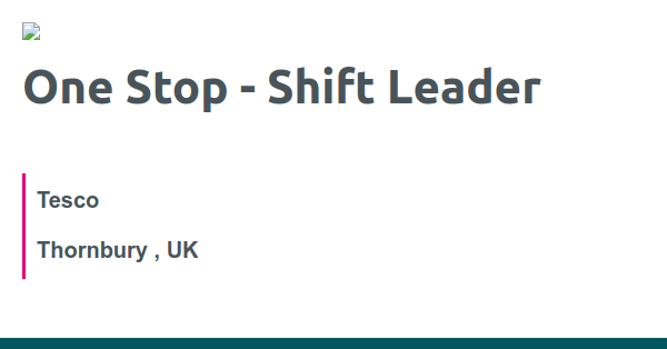 shift leader tesco salary