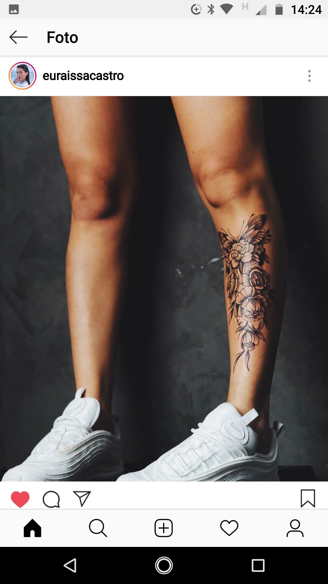 shin tattoo female