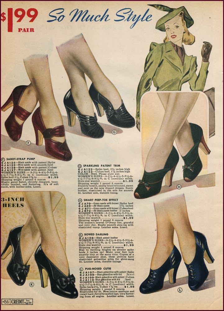 shoes from the 1940s