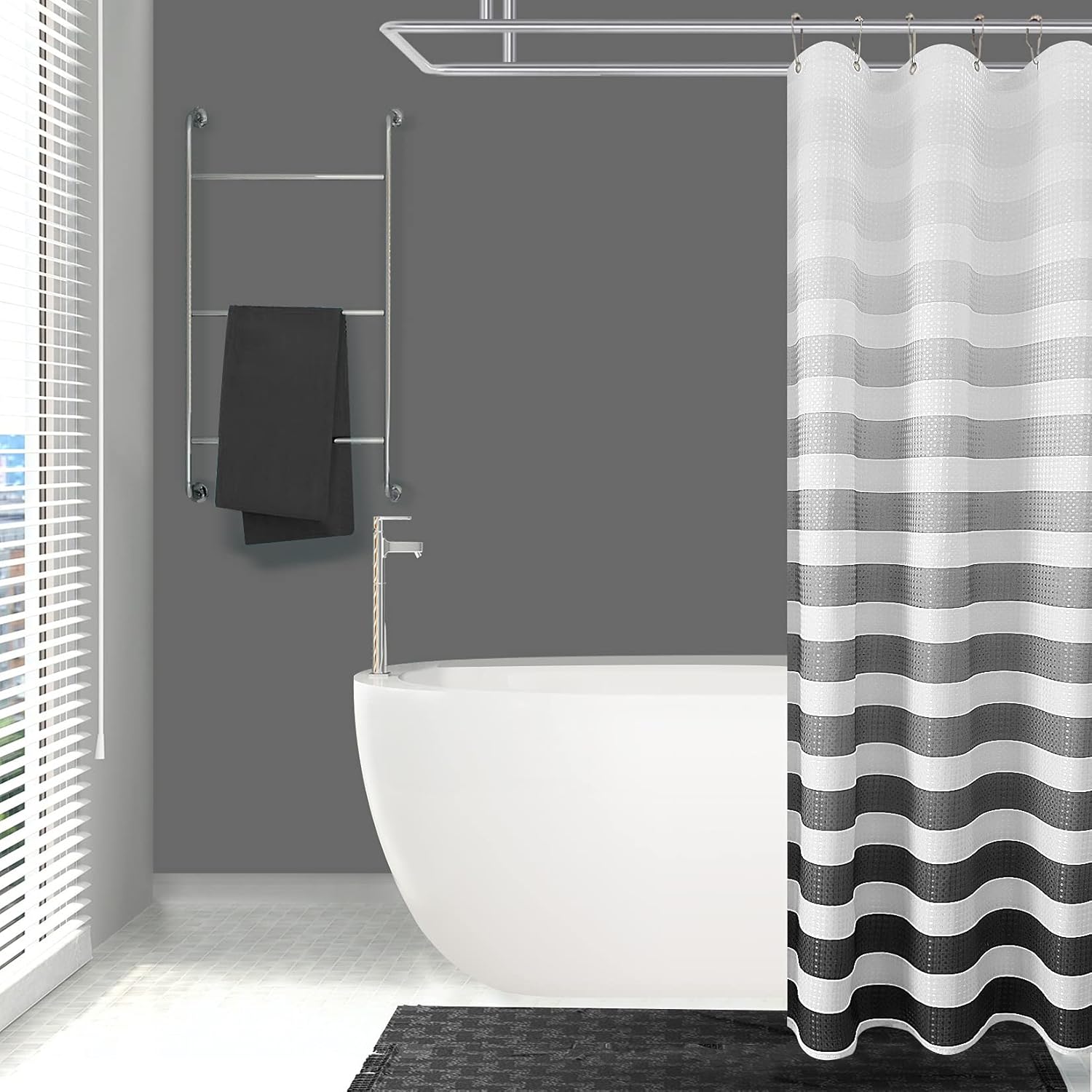 shower curtain for stall