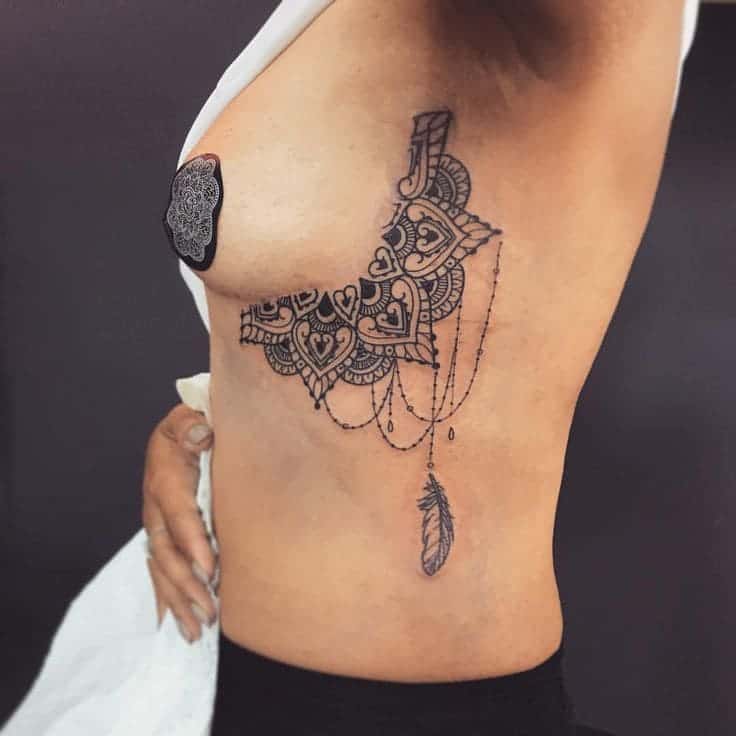 side boob tattoo female