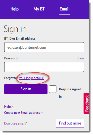 sign into bt mail