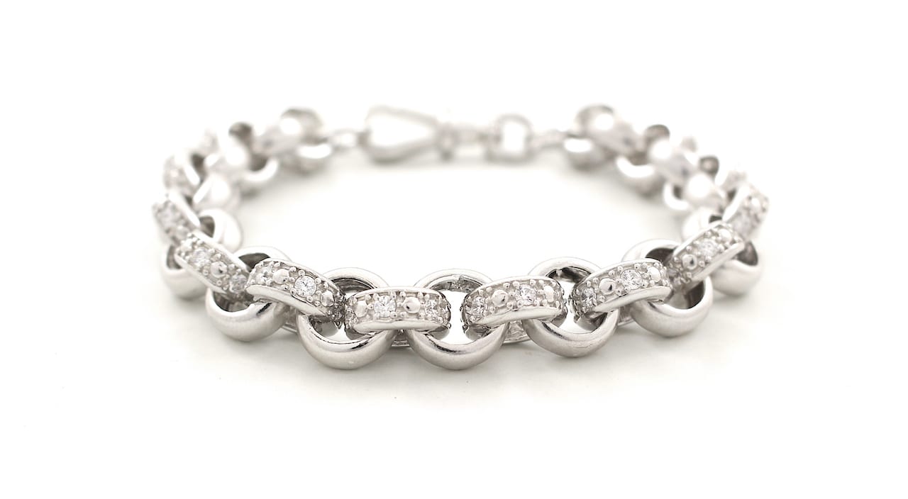 silver belcher bracelet womens