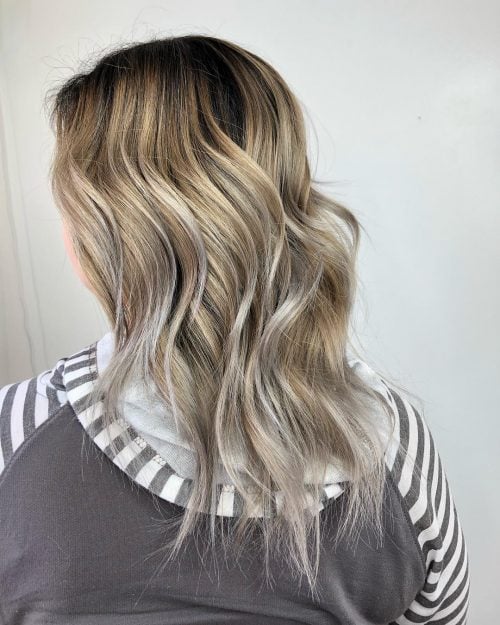 silver blonde hair highlights