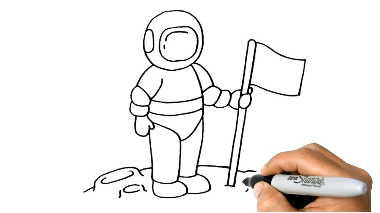 simple astronaut drawing