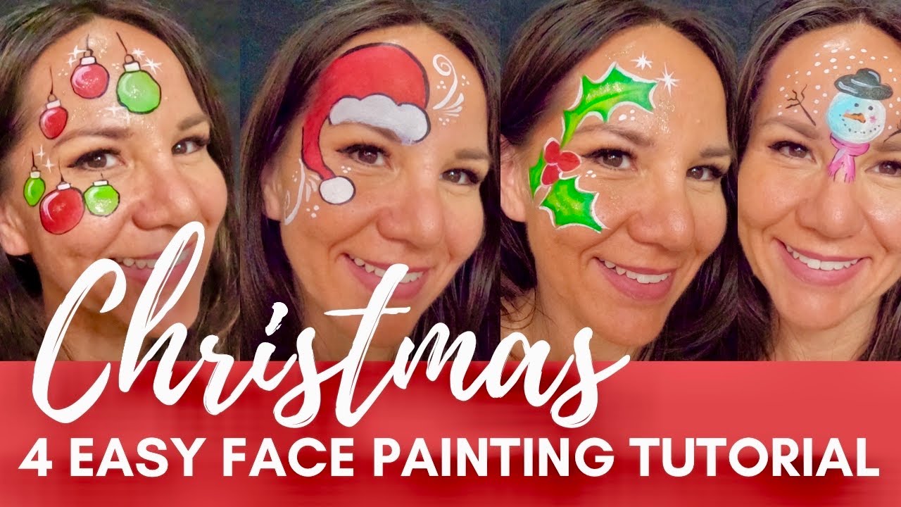 simple christmas face paint ideas