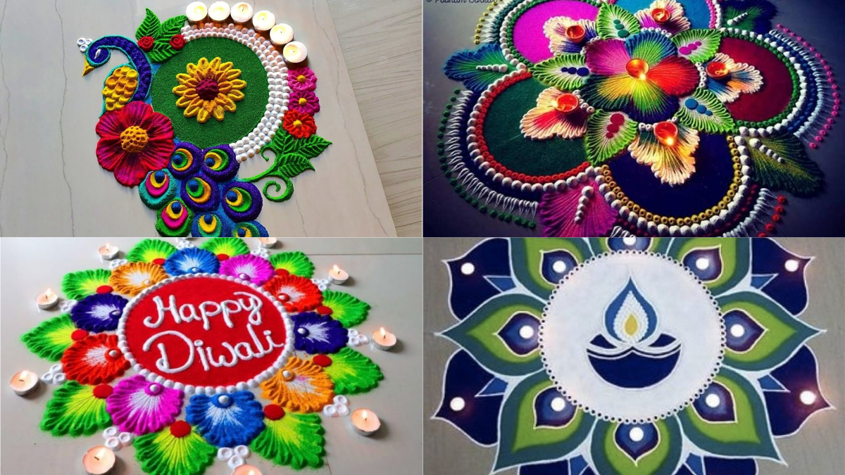 simple rangoli for diwali